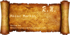 Reisz Martin névjegykártya